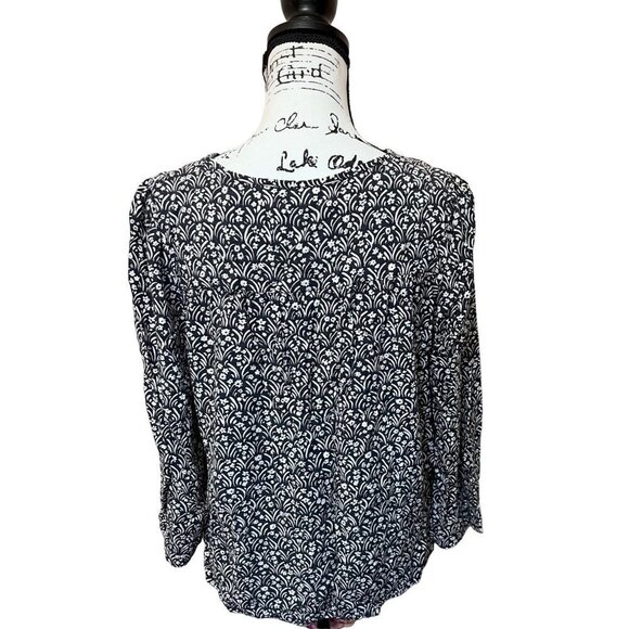 Universal Threads Boho Blouse, 3/4 sleeve, - Picture 5 of 6